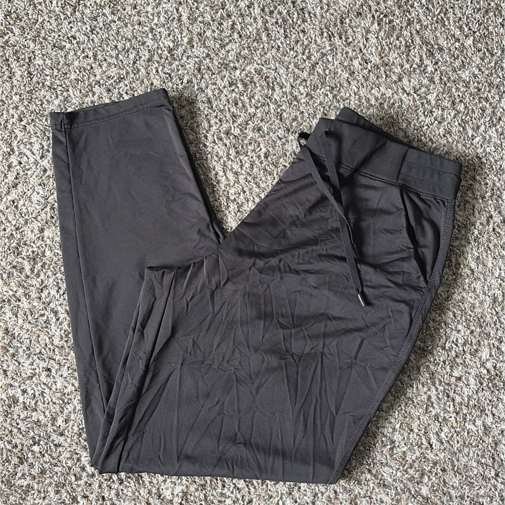 32 Degrees Cool Women Sweatpants L Black Stretch Drawstring Pockets Activewear